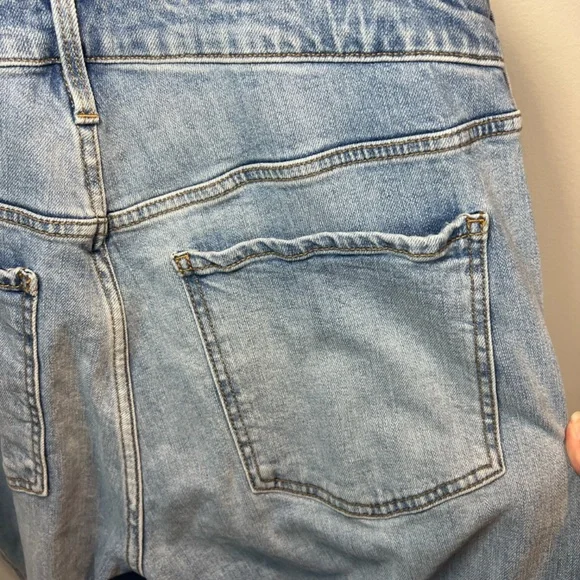 Old Navy Women's Overall Jeans Blue Light Wash Denim Straight Leg Bibs Y2K Sz 18 - Picture 11 of 13